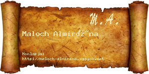 Maloch Almiréna névjegykártya